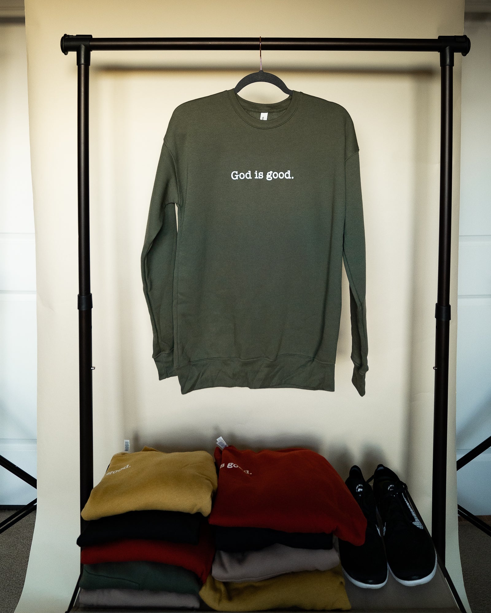 God is good Crewneck Sweatshirt [Military Green]