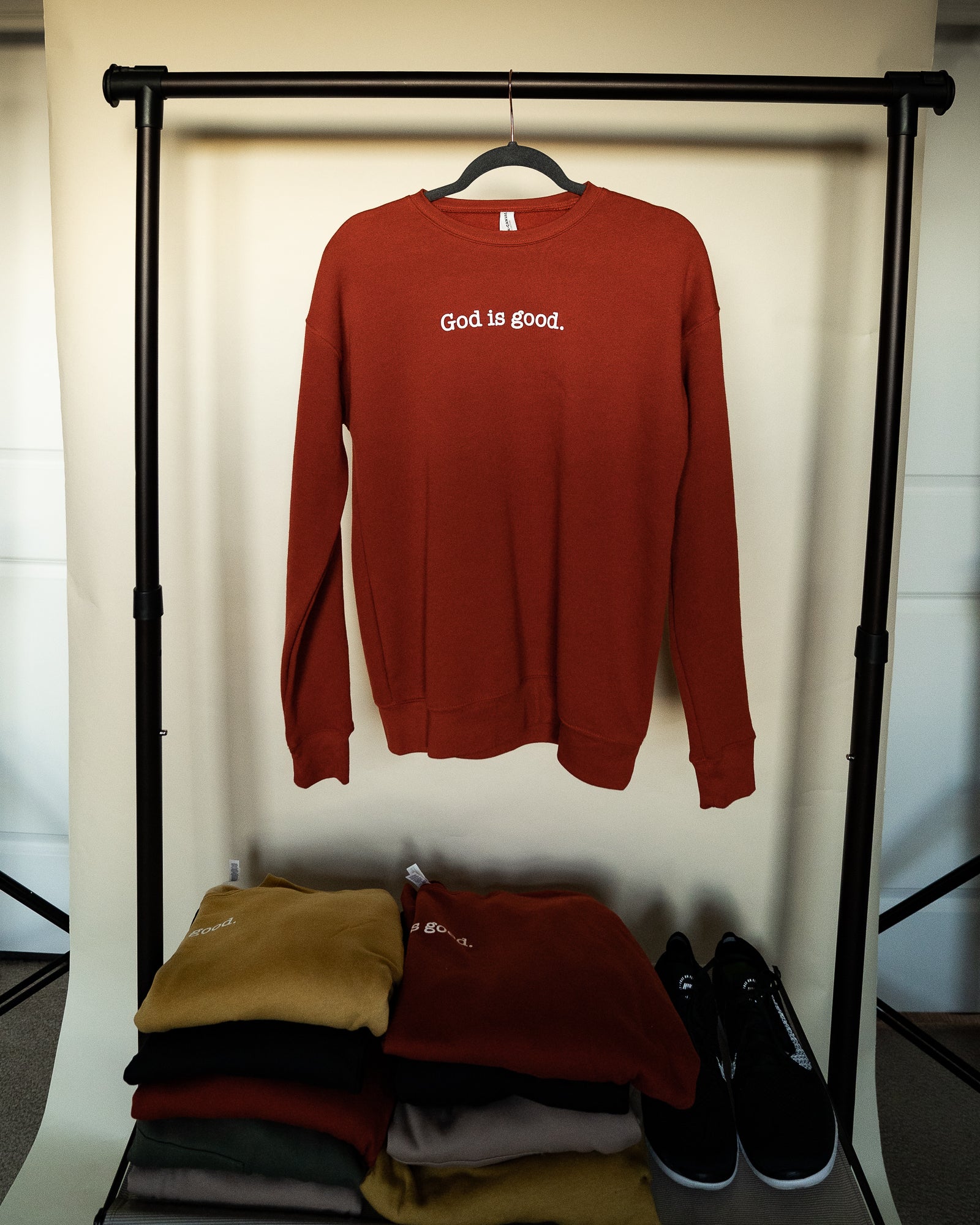 God is good Crewneck Sweatshirt [Brick Orange]