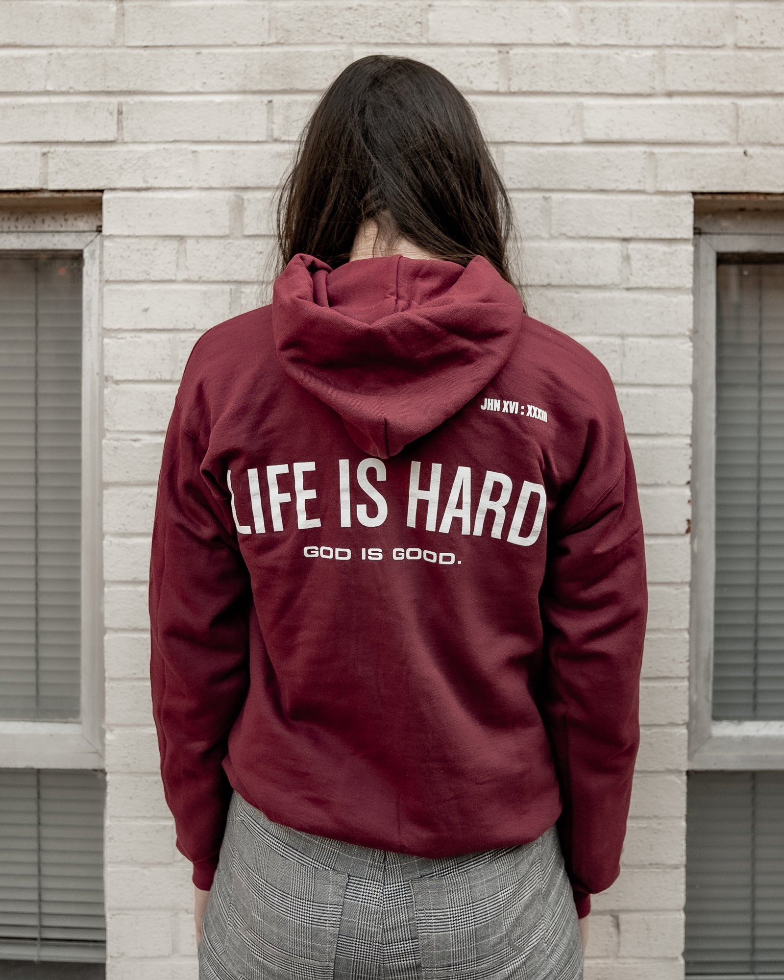 God is good Hoodie V3 [Garnet Red]