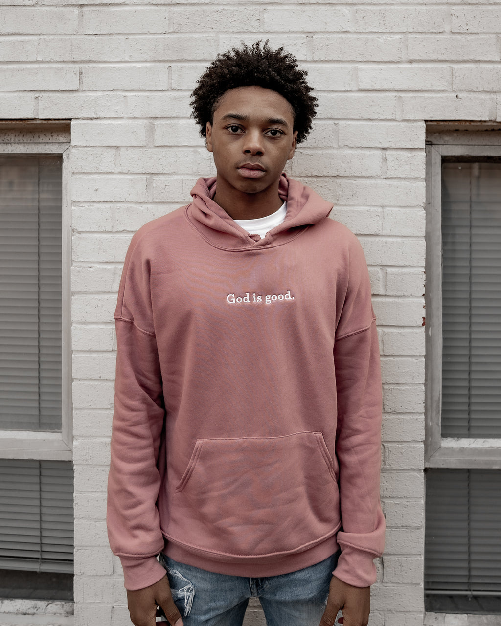 God is good Hoodie V3 [Dusty Rose Pink]