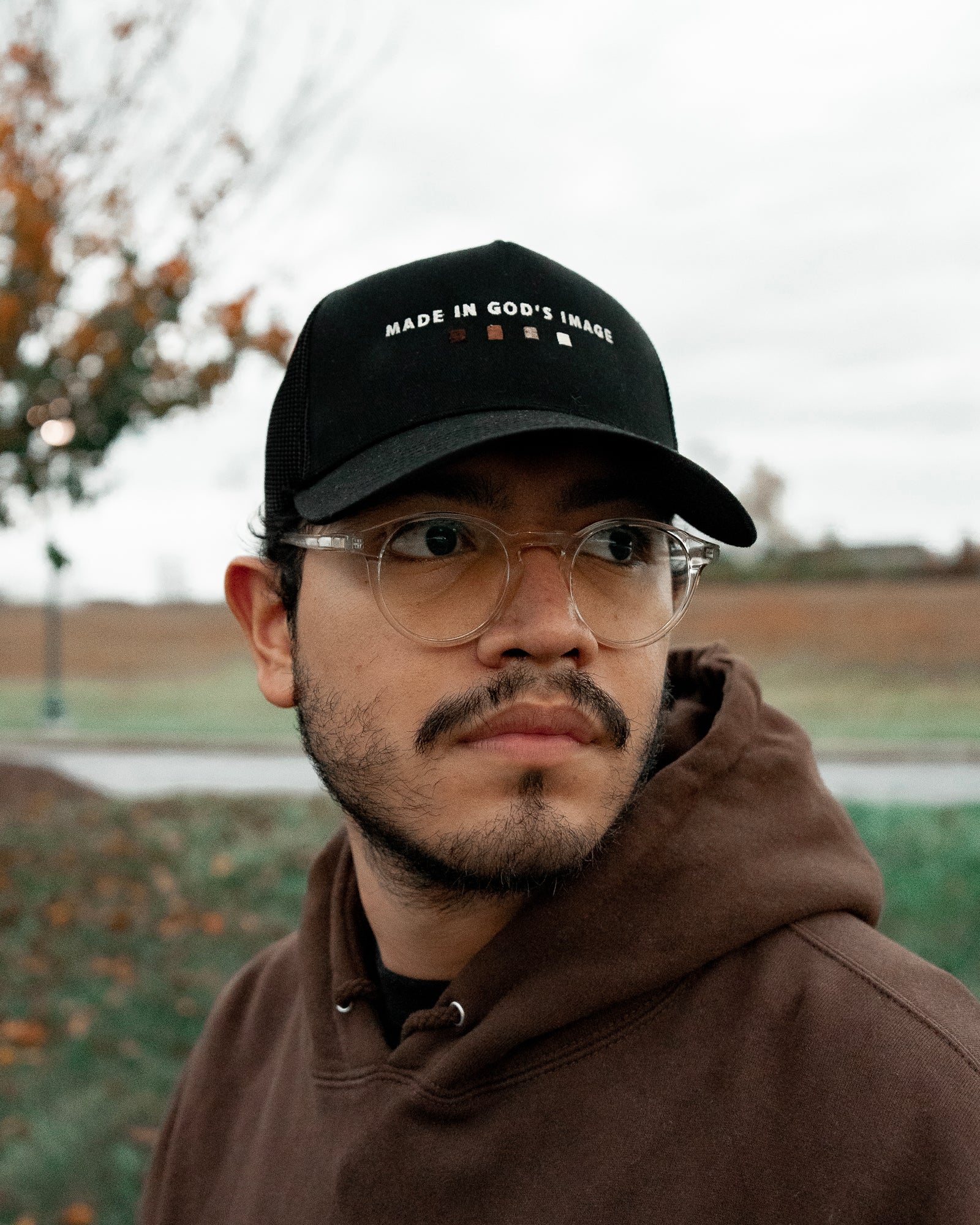 Made In God's Image Black Trucker Hat